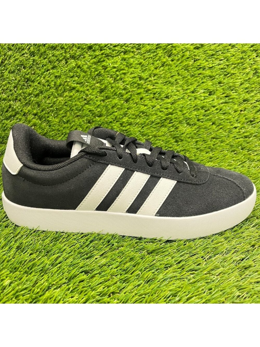 Adidas VL Court 3.0 Mens Size 8 Black White Athletic Skateboard Shoes Sneakers